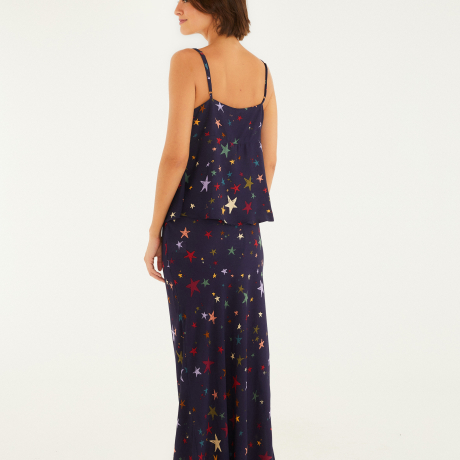 Saia Estampada Noite Estrelada
