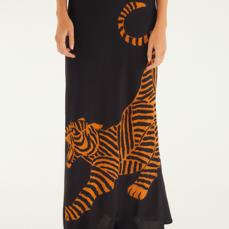 Saia Estampada Tigres