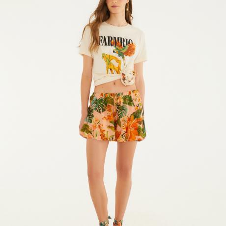 Short Estampado Canto Dos Pássaros Short Estampado Canto Dos Pássaros