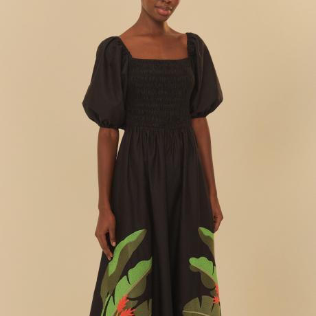 Vestido Bordado Beleza Tropical Vestido Bordado Beleza Tropical