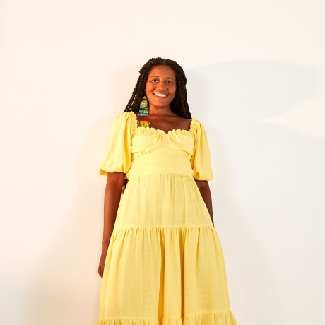 Vestido Midi Mangas Marias