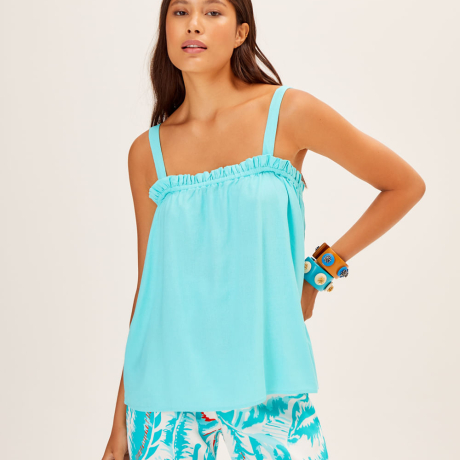 Blusa Alca Babado Decote