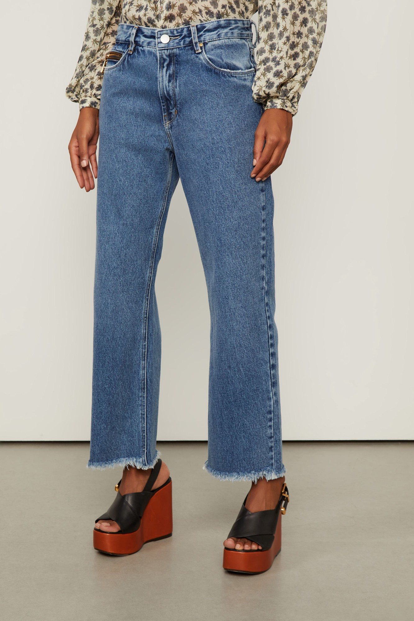 Calca Jeans Duplo Ziper Bolso