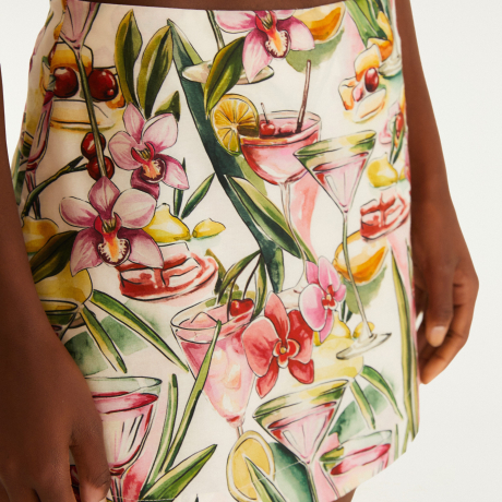 Short Saia Estampado Drink