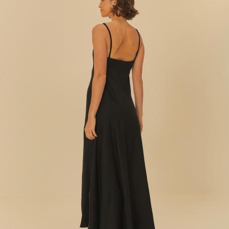 Vestido Alcinhas Fenda Frente