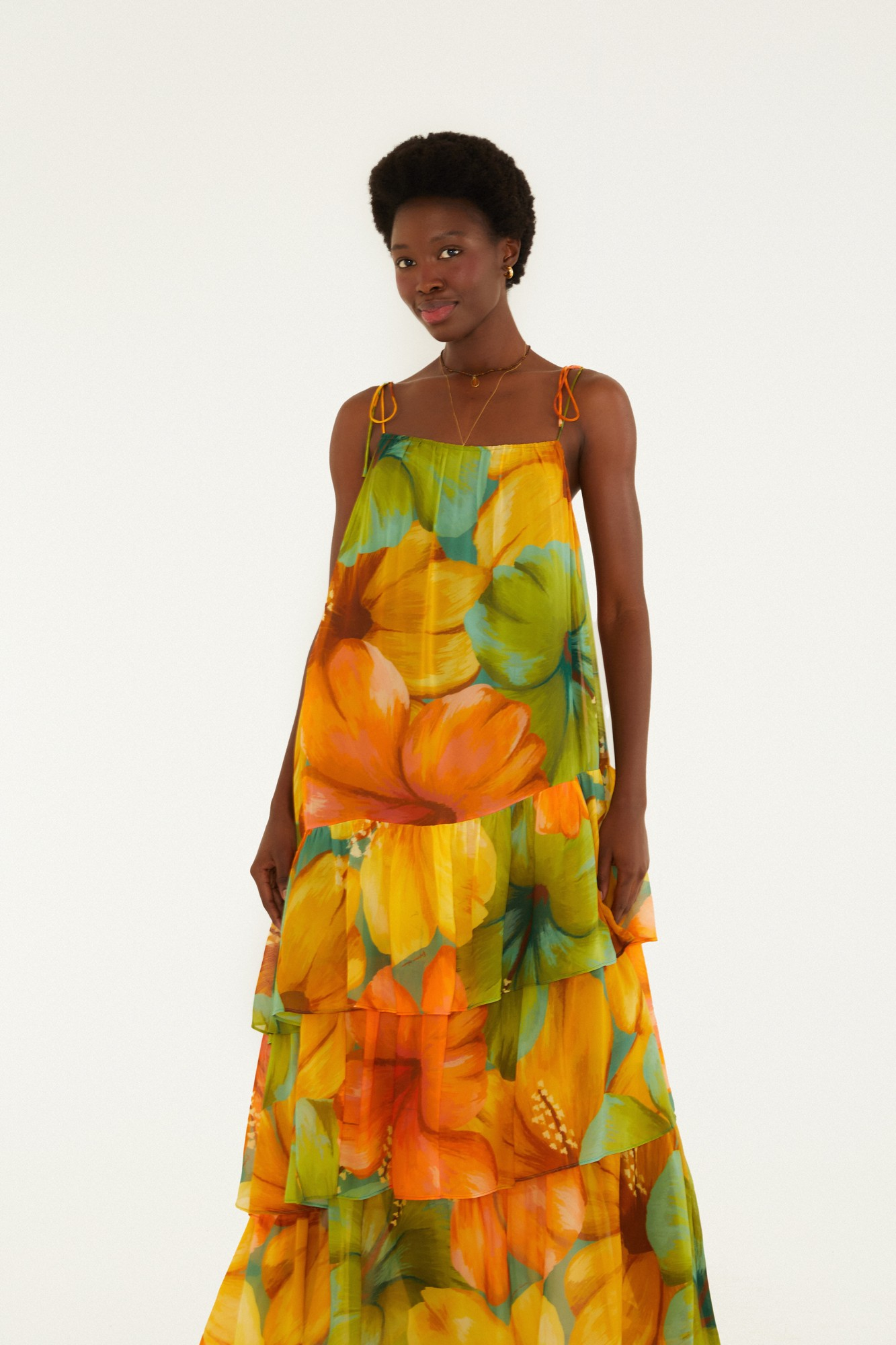 Vestido Longo Estampado Thalia